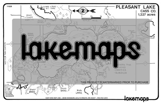 Cass County, MN - PLEASANT - Lakemap - 11028