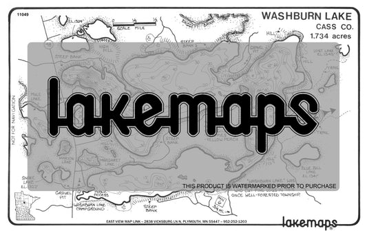 Cass County, MN - WASHBURN - Lakemap - 11049