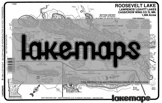 Cass County, MN - ROOSEVELT -Lawrence / Leavitt - Lakemap - 11050