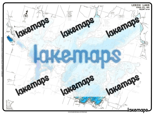 Cass County, MN - Leech Lake - DETAILED GUIDE - Lakemap - 11053