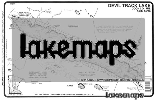 Cook County, MN - DEVIL TRACK - Lakemap - 11311