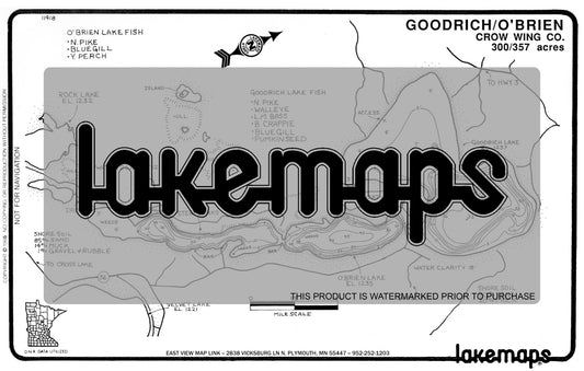 Crow Wing County, MN - GOODRICH / O’Brien - Lakemap - 11418