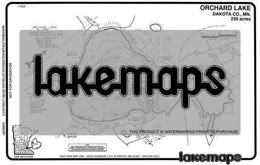 Dakota County, MN - ORCHARD - Lakemap - 11503