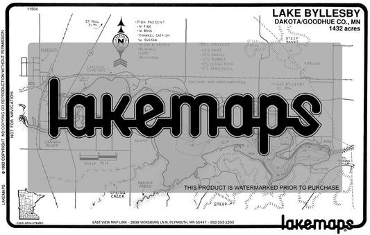 Dakota County, MN - BYLLESBY - Lakemap - 11504