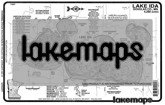 Douglas County, MN - IDA - Lakemap - 11607