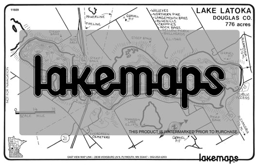 Douglas County, MN - LATOKA - Lakemap - 11609