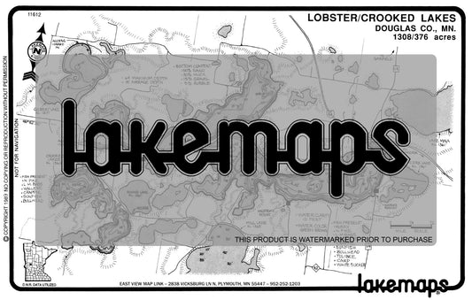 Douglas County, MN - LOBSTER - Lakemap - 11612