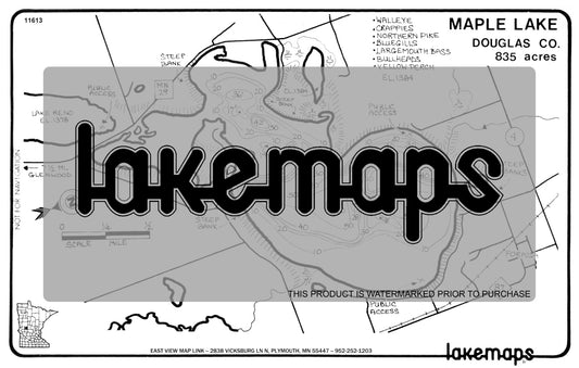 Douglas County, MN - MAPLE - Lakemap - 11613