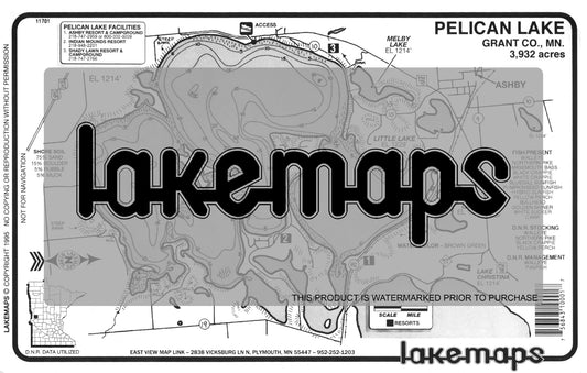 Grant County, MN - PELICAN - Lakemap - 11701