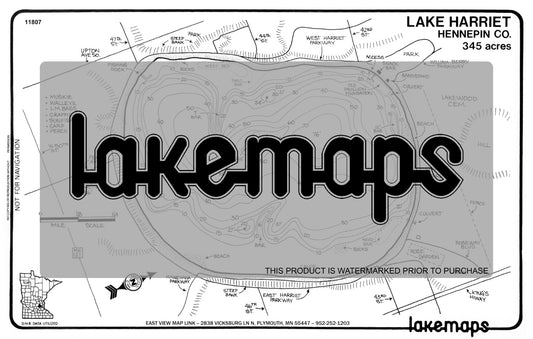 Hennepin County, MN - HARRIET - Lakemap - 11807