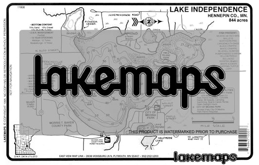 Hennepin County, MN - INDEPENDENCE - Lakemap - 11808