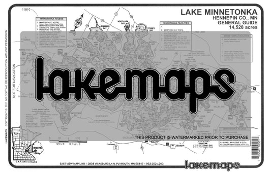 Hennepin County, MN - Lake Minnetonka - GENERAL GUIDE - Lakemap - 11810