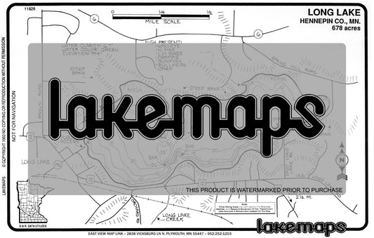 Hennepin County, MN - LONG - Lakemap - 11826