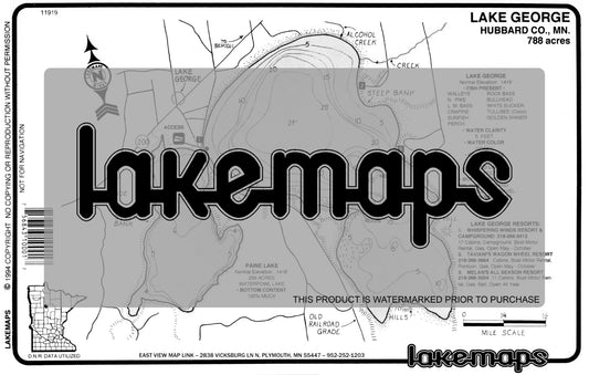 Hubbard County, MN - GEORGE /  Paine - Lakemap - 11919