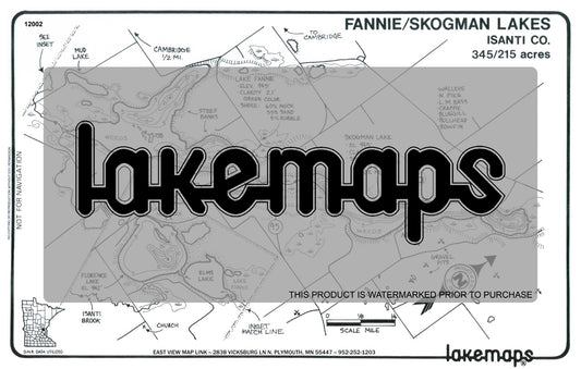 Isanti County, MN - FANNIE / Skogman - Lakemap - 12002