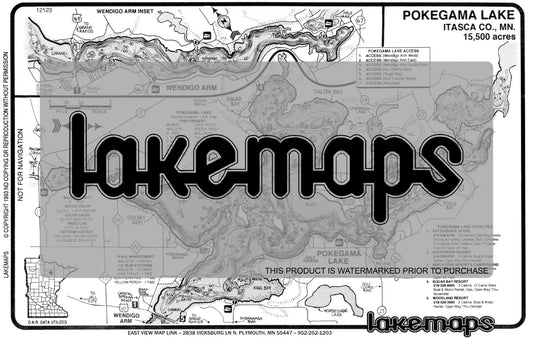 Itasca County, MN - POKEGAMA - Jay Gould - Lakemap - 12123