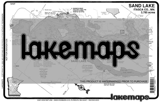 Itasca County, MN - SAND - Lakemap - 12127