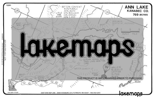 Kanabec County, MN - ANN - Lakemap - 12201