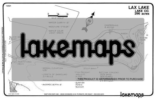 Lake County, MN - LAX - Lakemap - 12521