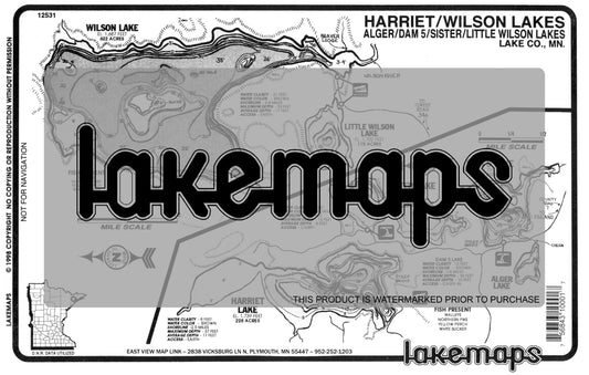 Lake County, MN - HARRIET / Wilson / Sister/ Dam 5 - Lakemap - 12531