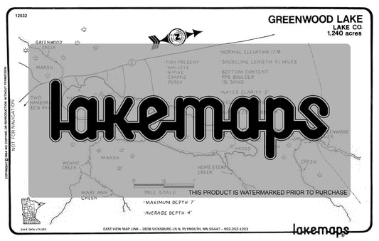 Lake County, MN - GREENWOOD - Lakemap - 12532