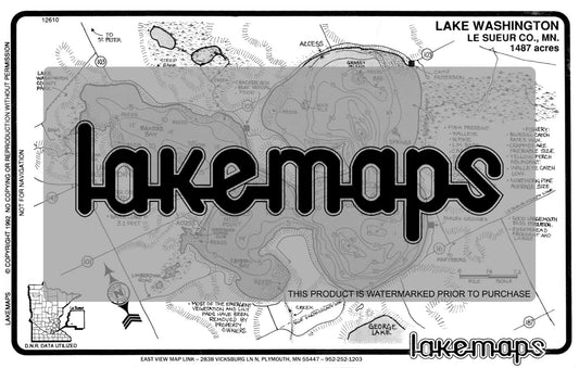 Le Sueur County, MN - WASHINGTON - Lakemap - 12610