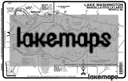 Meeker County, MN - WASHINGTON/ Stella/Manuella - Lakemap - 12811