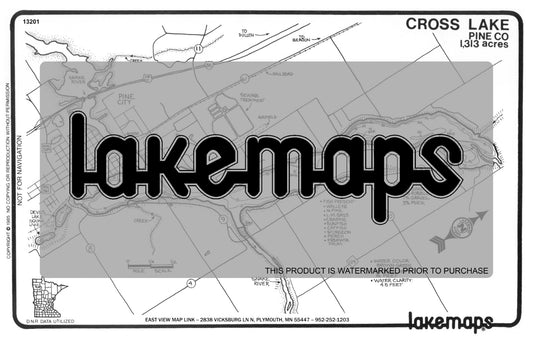 Pine County, MN - CROSS - Lakemap - 13201