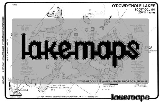 Scott County, MN - O’DOWD / Thole - Lakemap - 13603