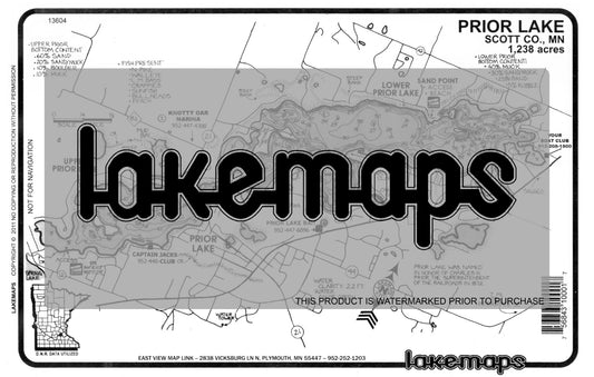 Scott County, MN - PRIOR, Lower & Upper - Lakemap - 13604