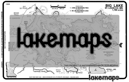 St. Louis County, MN - BIG - Lakemap - 13805