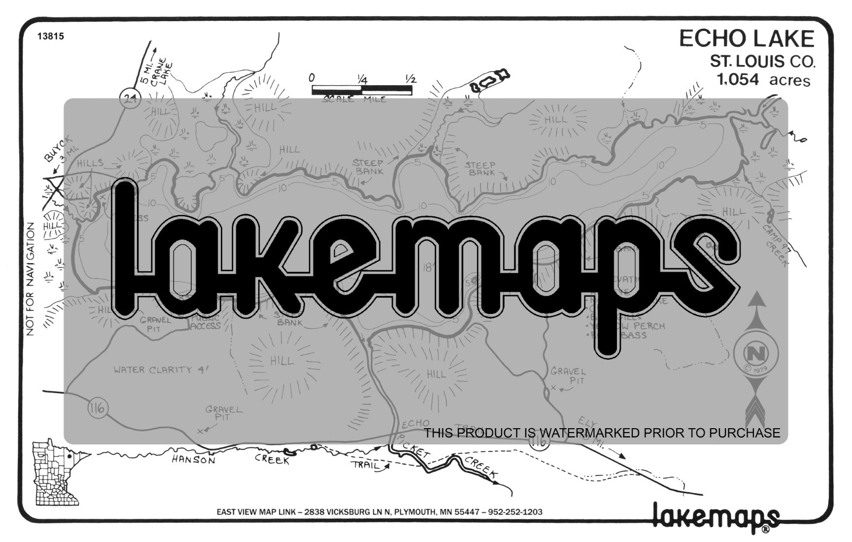 St. Louis County, MN - ECHO - Lakemap - 13815