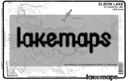 St. Louis County, MN - ELBOW - Lakemap - 13816