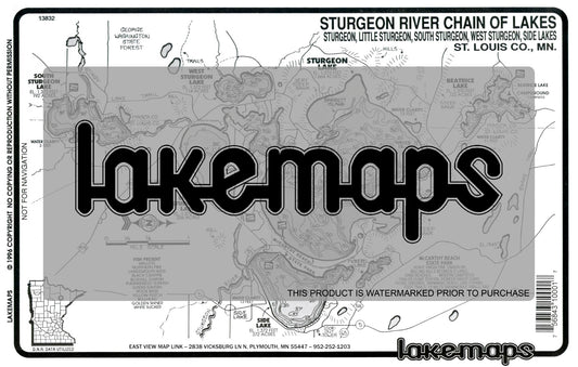 St. Louis County, MN - STURGEON - Lakemap - 13832