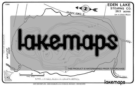 Stearns County, MN - EDEN - Lakemap - 13906