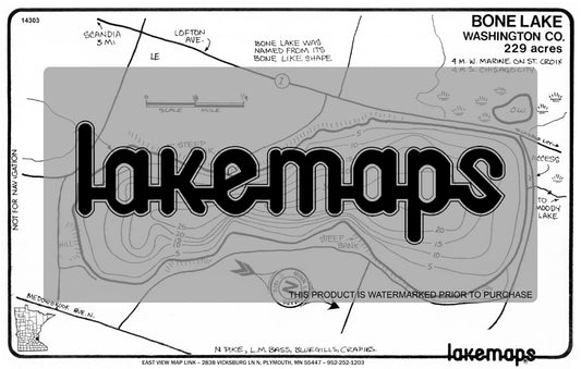 Washington County, MN - BONE - Lakemap - 14303