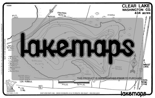 Washington County, MN - CLEAR - Lakemap - 14304