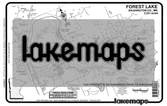Washington County, MN - FOREST, One, Two & Three - Lakemap - 14307