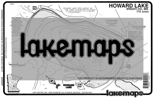 Wright County, MN - HOWARD - Lakemap - 14417