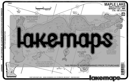 Wright County, MN - MAPLE - Lakemap - 14421