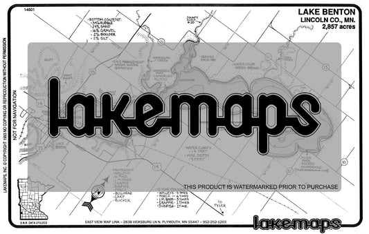 Lincoln County, MN - BENTON - Lakemap - 14601