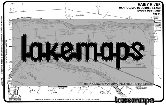 Lake of the Woods County, MN - Rainy River - map 4 -Manitou, Mn. to Conmee Isl - Lakemap - 15410