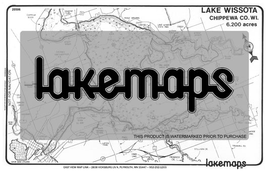 Chippewa County, WI - WISSOTA - Lakemap - 20506