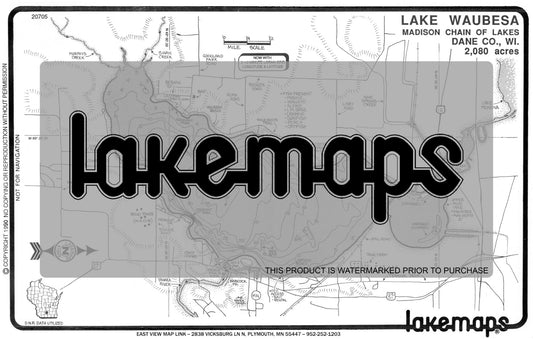 Dane County, WI - WAUBESA - Lakemap - 20705