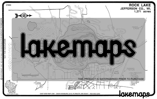 Jefferson County, WI - ROCK - Lakemap - 21602