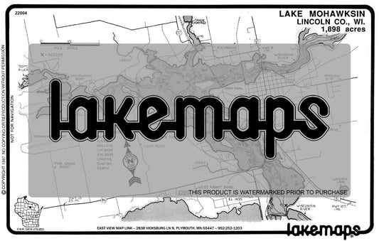 Lincoln County, WI - MOHAWKSIN - Lakemap - 22004