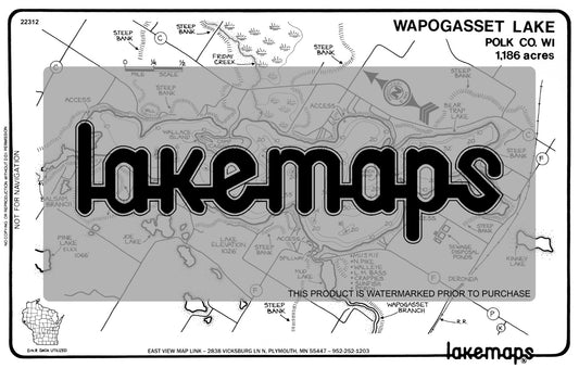 Polk County, WI - WAPOGASSET - Lakemap - 22312