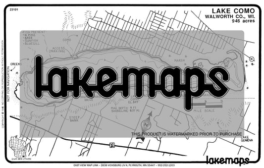 Walworth County, WI - COMO - Lakemap - 23101