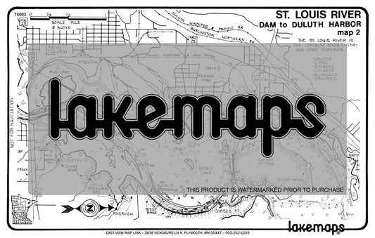 St. Louis River - Hwy. 39 Bridge to Clough Island - Lakemap - 74003