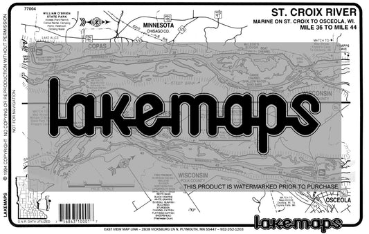 St. Croix River - WILLIAM O’BRIEN STATE PARK TO OSCEOLA, WI. - Lakemap - 77004